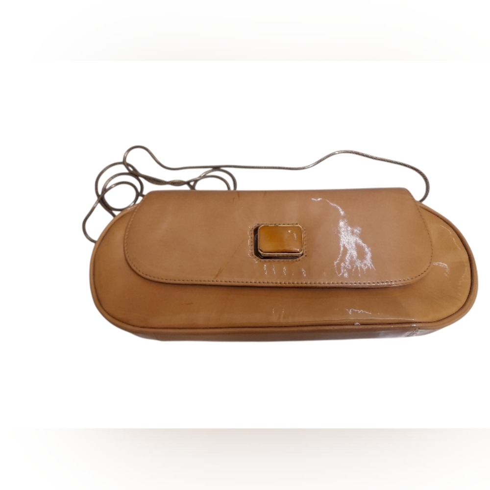 Stuart Weitzman Patent Clutch Shoulder Bag